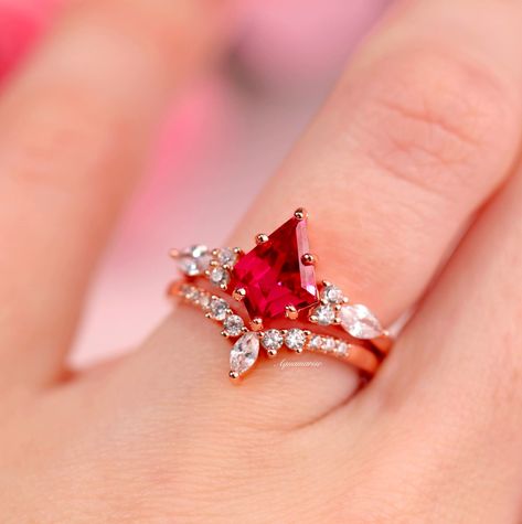 Ruby Rose Ring, Pink Ruby Ring, Ruby And Gold Ring, Ruby Ring Engagement, Ruby Ring Set, Silver Ruby Ring, Ruby Wedding Rings, Couples Ring, Ruby And Diamond Ring