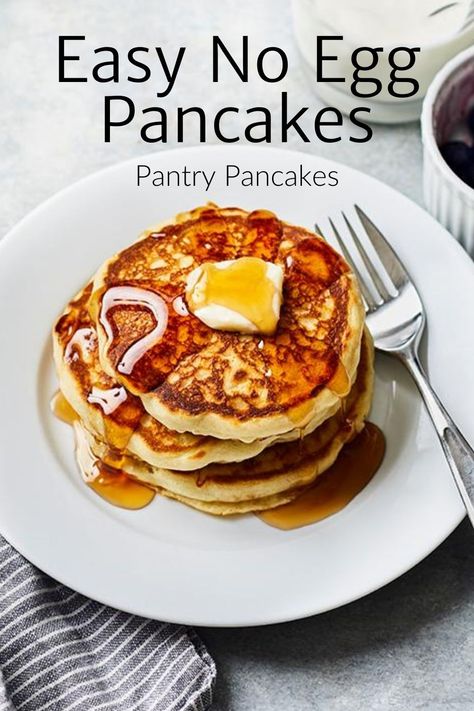 No Egg Pancake Recipe, Egg Free Pancakes, Easy Pancake Recipe, Vegetarian Pancakes, Egg Pancake, Easy Pancake, Dairy Free Pancakes, Vegan Pancake Recipes, Homemade Pancake Recipe