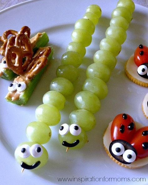 20 Super-Cute Food Creations Your Kids Will Love Bug Snacks, Kids Drinks, Kid Recipes, Fruit Animals, Decorações Com Comidas, Food Art For Kids, Kids Meal, Food Technology, Kids Treat