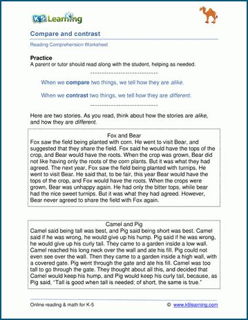 Compare and contrast worksheets for grade 3. Students are given a short text followed by questions asking them to identify details which the characters have in common and ways in which they are different. Comparing and contrasting things is fundamental to character and story development. Students may need assistance Grade 3 Reading, Comparison Worksheet, Comparing Characters, Comparing Texts, Good Study Habits, Worksheets For Grade 3, Cursive Writing Worksheets, Comprehension Exercises, Free Kindergarten Worksheets