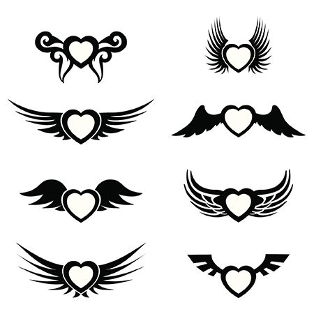 Heart W Wings Tattoo, Tattoo Ideas Wings Back, Wing And Heart Tattoo, Tattoo Heart With Wings, Heart With Wings Tattoo Design, Heart Wings Drawing, Winged Heart Tattoo, Wing Heart Tattoo, Wings Heart Tattoo