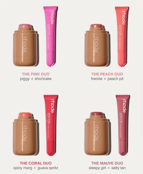 Rhode Blush Shades, Rhode Summer Lip Tints, Rhode Lip Tint, Rhode Cosmetics, Beachy Products, Rhode Products, Rhode Blush, Rhode Beauty, Rhode Skincare