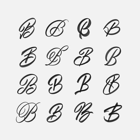 Want to see some other letters? B exploration Calligraphy Alphabet Tutorial, Letter B Tattoo, Brush Lettering Font, Alphabet Calligraphy, Hand Lettering Practice Sheets, Tattoo Lettering Design, Calligraphy Tutorial, Modern Hand Lettering, Hand Lettering Practice