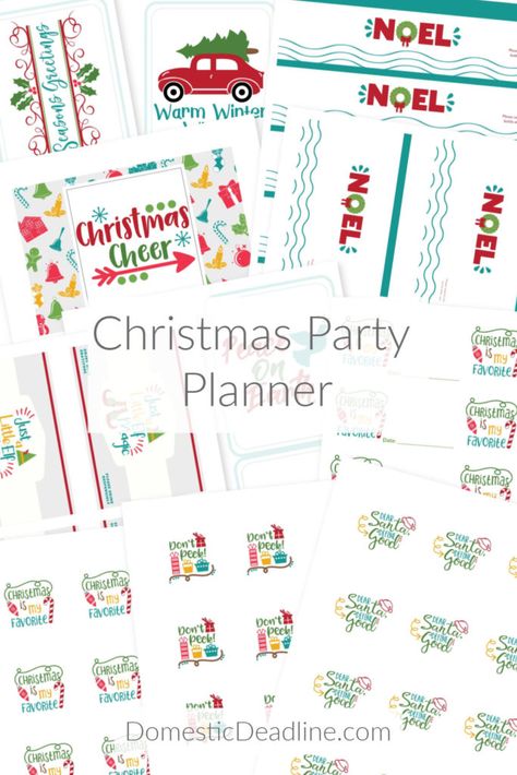 For a few days, snag my 30 page Christmas Party Planner. This binder will help you plan the perfect holiday party with coordinating invites, labels, stickers, thank yous and more. DomesticDeadline.com Hosting Christmas Eve, Christmas Party Planner, Holiday Tips, Cheer Party, Hosting Christmas, Christmas Giveaways, Holiday Planner, Christmas Planner, Fun Printables