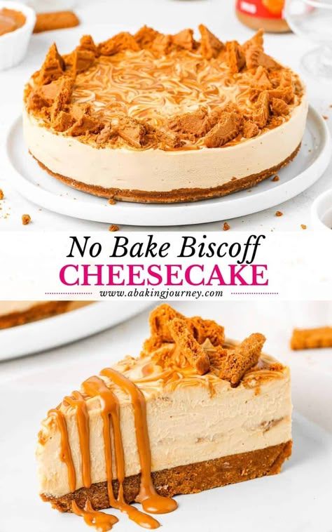 This delicious and decadent No Bake Biscoff Cheesecake is super easy to prepare with 7 ingredients only, no eggs and no gelatine. Biscoff Desserts, No Bake Biscoff Cheesecake, No Bake Biscoff, Best No Bake Cheesecake, Biscoff Recipes, Biscoff Cheesecake, Biscoff Cookie Butter, Baked Cheesecake Recipe, Cookie Butter