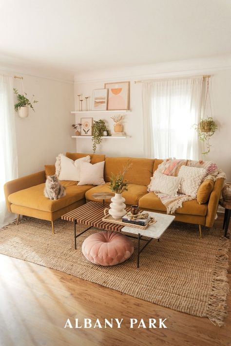 Yellow Living Room, Diy Boho, Kitchen Home Decor, Ideas Living Room, Home Decorating Ideas, Living Room Decor Apartment, Boho Living Room, Living Room Inspo, Dreamcatchers