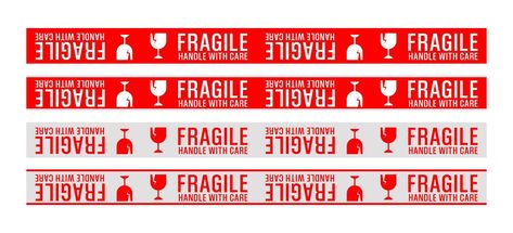 Fragile sign sticker. Handle with care sticker tape for shipping or logistics delivery. Fragile label vector illustration Handle With Care Sticker, Fragile Label, Fragile Tape, Sign Sticker, Packing Tape, Handle With Care, Vector Art, Steve Madden, Vector Free