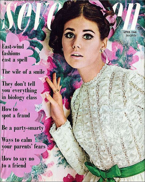 I had a subscription to Seventeen Magazine.  I loved this dress so my Mom found it for me to wear to my 8th grade graduaton. 70s Ads, Seventeen Magazine Covers, Seventeen Magazine Fashion, Colleen Corby, Book Fashion, Decades Of Fashion, 1960s Outfits, 60s And 70s Fashion, Fashion 1960s