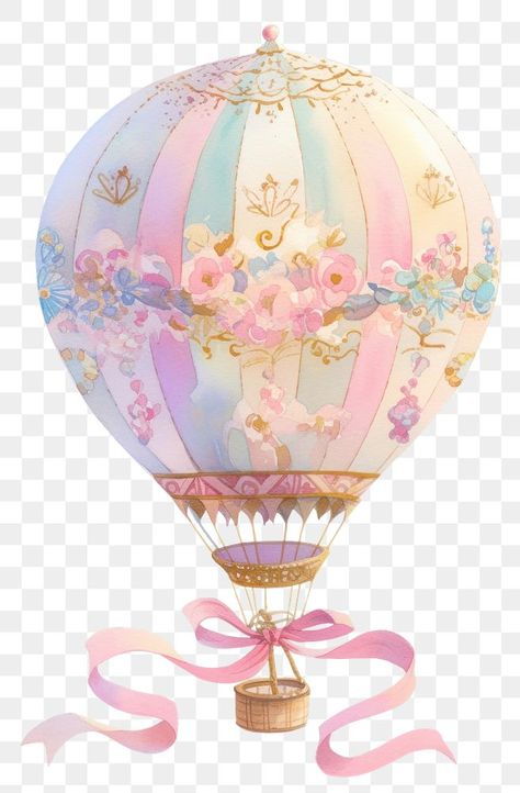 Pastel Hot Air Balloon, Hot Air Balloon Drawing, Balloon Drawing, Hot Air Balloon Clipart, Balloon Png, Random Products, Balloon Clipart, Baby Art Projects, Fancy Fonts