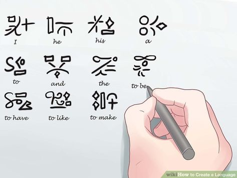 How to Create a Language: 13 Steps (with Pictures) - wikiHow Klingon Language, Fictional Languages, Pen And Paper Games, Magic System, Writer Tips, Writing Fantasy, Writing Systems, Commonplace Book, Alphabet Writing