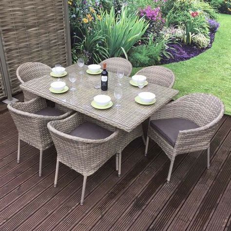 Corner Sofa Dining Table, Grey Garden Furniture, Metal Garden Furniture, Contemporary Dining Sets, Rattan Dining Table, Grey Corner Sofa, Sofa Dining Table, Corner Dining Set, Metal Sofa