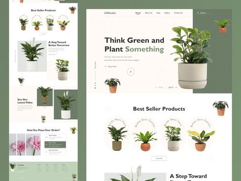 Plant Website, Shop Website Design, Plant App, Price List Design, Ux App Design, Plant Party, Slider Design, Shop Website, Spot Design