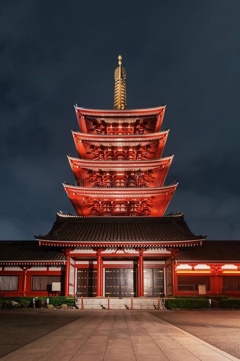 Night scenery of Historical landmark The Senso-Ji Temple in Asakusa, Tokyo, Japan royalty free stock photos Senso-ji Temple Tokyo, Japan Famous Places, Senso Ji Temple, Asakusa Temple, Tokyo Temple, Asakusa Tokyo, Sensoji Temple, Hawaii Wall Art, Night Scenery