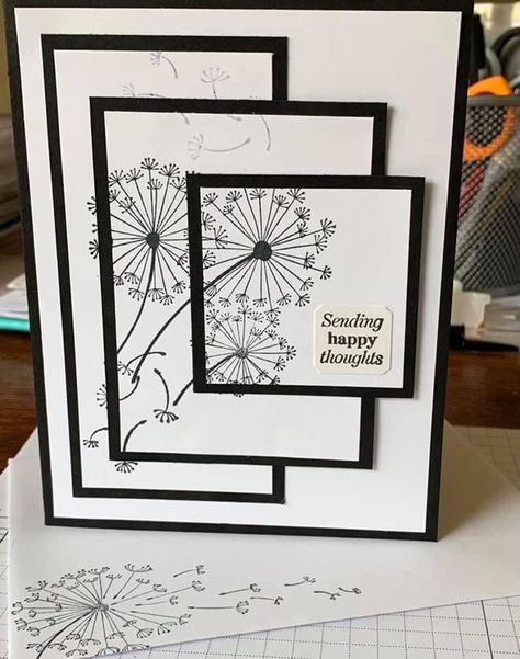 Bee Designs, Dandelion Wishes, Dandelion Wish, Wink Of Stella, Birthday Cards Diy, Stamping Up Cards, Bee Design, Get Well Cards, Card Layout