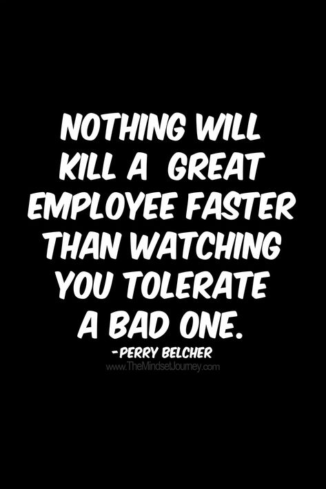 Tolerate Bad Employees Quotes, Nothing Kills A Good Employee, Nothing Will Kill A Great Employee, Tolerating Bad Employee Quotes, Good Employee Vs Bad Employee Quotes, Good Employee Quotes, Bad Employee Quotes, Bad Boss Quotes, Work Environment Quotes