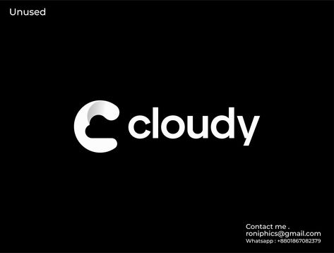 C cloud Logo - cloud logo  - c icon by Roniphics✨ Cloud Logo Design, Cloud Crib, Typography Unique, Cloud Logo, Negative Space Logos, Logo Cloud, Tech Logo, Cloud Icon, Gradient Logo