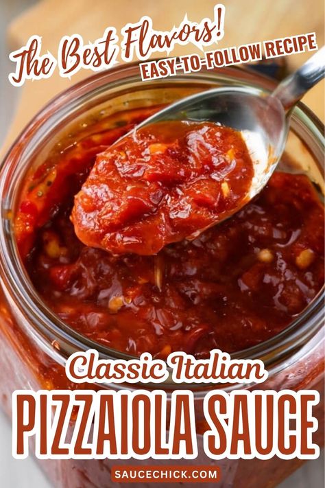 Pizzaiola sauce recipe Boboli Pizza Sauce Recipe, Sweet Pizza Sauce Recipe, Italian Dishes Authentic, Best Pizza Sauce Recipe, Italian Pizza Sauce, Homemade Italian Pizza, Pizza Spices, Pizza Sauces, Cowboy Butter