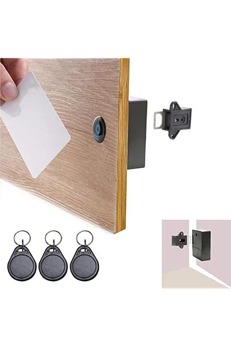 Amazon.com: rfid cabinet lock Locking Liquor Cabinet, Diy Liquor Cabinet, Hidden Cabinet, Basement Inspiration, Cabinet Lock, Wooden Drawer, Hidden Rooms, Cabinet Locks, Bed Diy