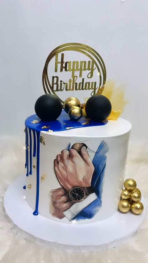 Cake Design For Men, Cake For Boyfriend, Birthday Cake For Husband, Cake For Husband, Unique Birthday Cakes, Birthday Cake For Him, Elegant Birthday Cakes, Birthday Cake Topper Printable, Creative Cake Decorating