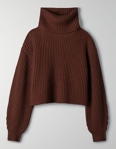 Brown Turtleneck Outfit, Turtleneck Sweater Outfit, Cropped Turtleneck Sweater, Cropped Turtleneck, Turtleneck Outfit, Wool Turtleneck Sweater, Clothing Sketches, Sweater Cropped, Funnel Neck Sweater