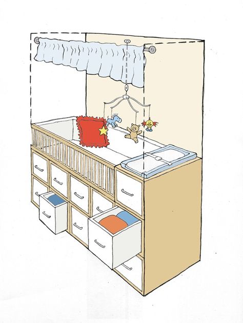 Converted Closet, Mini Nursery, Tiny Nursery, Small Space Nursery, Small Baby Room, Small Closet Space, Closet Colors, Nursery Closet, Space Nursery