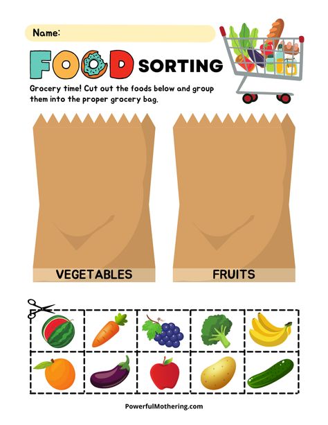 Free Printable Food Sorting Activity Rainbow Food Activities Preschool, Healthy Vs Non Healthy Food Preschool, Food And Nutrition Preschool Crafts, Healthy Eating Lesson Plans Preschool, Healthy Habits Preschool Free Printable, Safe And Healthy Me Preschool, Nutrition For Preschool, Healthy Food Choices Activities For Kids, Nutrition Preschool Crafts