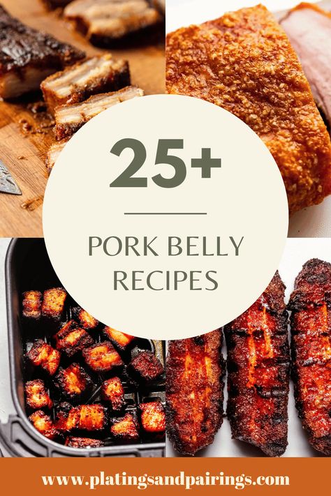 Who doesn't love pork belly? Here's 25+ easy pork belly recipes to try at home! Just imagine the sweet and savory aroma, the tenderness of the meat and all the deliciousness it can bring to your kitchen table. Pork Belly Presentation, Easy Pork Belly Recipes, Sliced Pork Belly Recipes, Easy Pork Belly, Best Pork Belly Recipe, Pork Belly Recipes Easy, Recipes To Try At Home, Pork Belly Slices, Sweet Pork