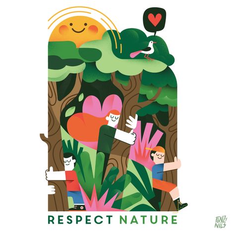 Nature Illustrations, Graphic Design Drawing, School Murals, Posca Art, 캐릭터 드로잉, Illustration Graphic Design, Nature Illustration, Design Drawing, Childrens Illustrations