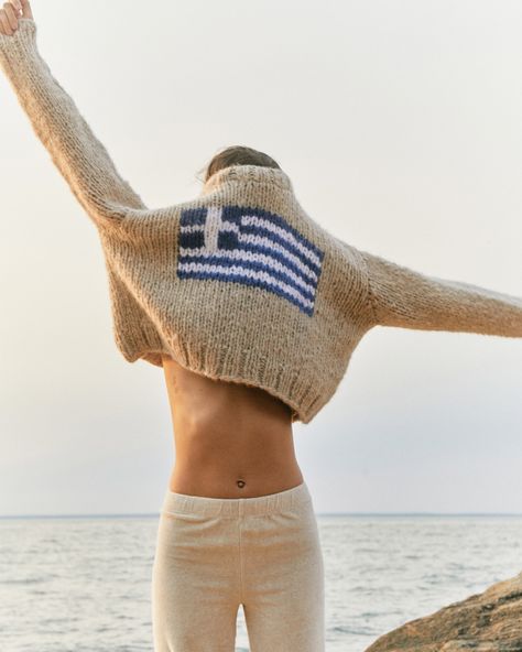 Suzie Kondi (@suziekondi) • Instagram photos and videos Knitted Dress Outfit, Beach Knit, Greek Flag, Black Harem Pants, Knitting Inspiration, Santorini, Get Dressed, Style Me Pretty, Passion For Fashion