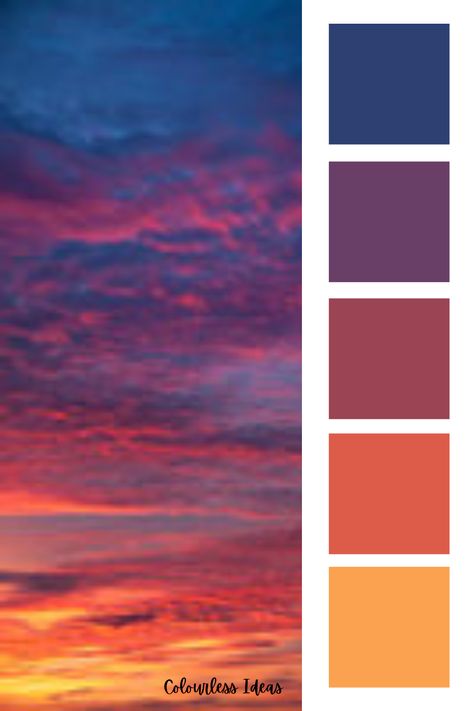 Evening Skies Sunrise tattoo #zicxa-photos #zicxa #images #background #wallpaper #freepik #shutterstock #VN Sunset Theme Color Palettes, Sunset Colour Bedroom, Sunset Color Living Room, Blue Purple Brown Color Palette, Sunset Paint Colors Colour Palettes, Dessert Sunset Color Palette, Evening Sky Color Palette, Evening Colour Palette, Sunset Color Palette Aesthetic