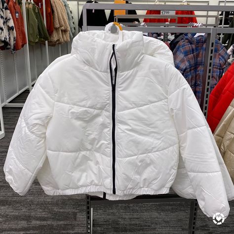 White puffer coat for winter only $25 at Target! Comes in blush, champagne and other colors, too. Get your next fall to winter coat before they run out! White puffer jackets are very on trend. 🔥 #liketkit @liketoknow.it #LTKfit #StayHomeWithLTK #LTKunder50 #whitecoat #whitepuffercoat #puffercoat #wintercoat #targetstyle #winterfashion #targetfinds #wintertrends #coatsale #target #whitepuffer #puffercoat #pufferjackets Puffer Jacket Target, White Puffer Coat, Coat For Winter, White Puffer Jacket, Puffer Jacket Style, Girls Winter Fashion, Cropped Cable Knit Sweater, White Puffer, Cute Outfits With Leggings