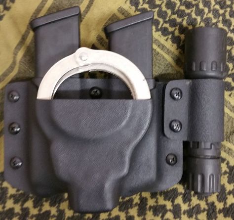 Double Magazine/Handcuff Pouch W/Belt Loops, 10-31MCL Handcuff Case, Iwb Holster, Police Gear, Belt Hook, Kydex Holster, Magazine Pouches, Kydex, Injection Moulding, Tactical Gear