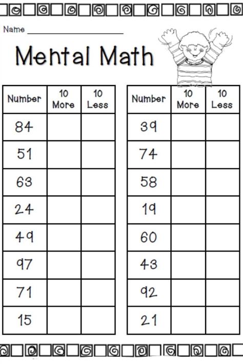 Mental Math Tricks, Mental Maths Worksheets, Math Fact Worksheets, Envision Math, Math Practice Worksheets, Math Addition Worksheets, First Grade Math Worksheets, Mathematics Worksheets, 2nd Grade Math Worksheets