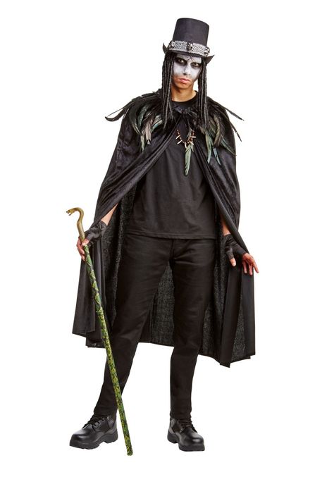 Warlock Costume Mens Diy, Mens Halloween Costumes Diy, Witch Doctor Costume, Warlock Costume, Voodoo Doll Costume, Dark Fairy Costume, Voodoo Costume, 2017 Halloween Costumes, Men Costumes