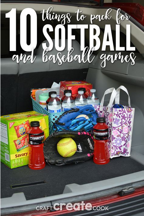 Snack Ideas For Softball Team, Softball Mom Hacks, Snacks For Softball Team, What To Pack For Softball Tournament, Softball Wagon Ideas, Travel Softball Packing, Softball Food Travel, Softball Opening Day Ideas Fun, Softball Mom Essentials