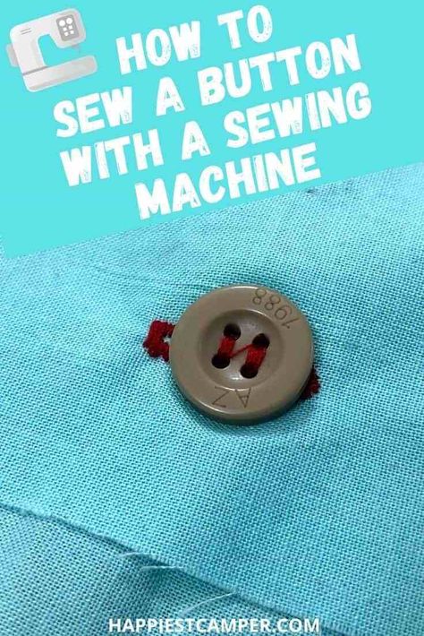 Need to sew a button? We show you How To Sew A Button With A Brother Sewing Machine! It's so easy! This tutorial is a great guide for you to sew on a button super quickly. You'll be able to repair any clothing item with missing buttons. Easy Sewing tutorial. Sewing a button. Sewing Machine tutorial. How To Sew A Button With A Brother Sewing Machine Brother Sewing Machine Tutorial, Sewing Machine Tutorial, Sew On A Button, Modern Sewing Machines, Sew A Button, Simple Sewing Tutorial, Brother Sewing Machine, Button Sewing, Tutorial Sewing