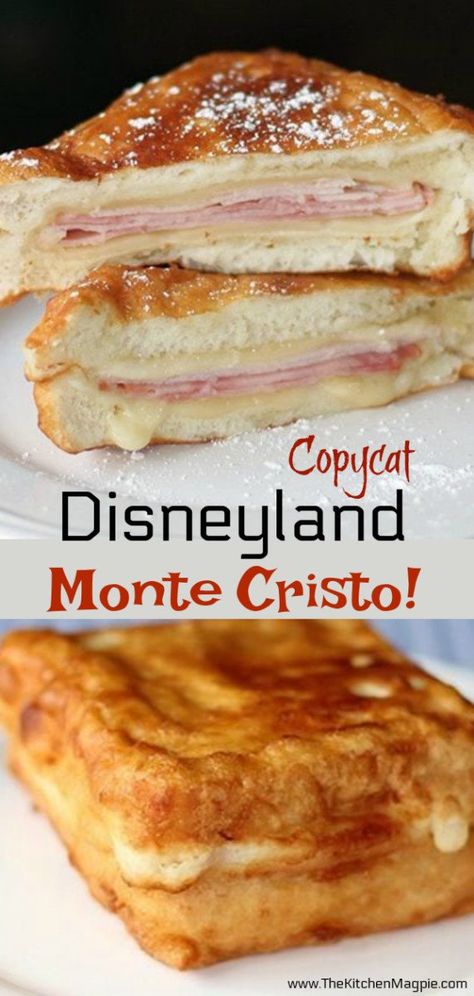 Monte Cristo Sandwich Recipe, Monte Cristo Sandwich, Best Sandwich Recipes, Summer Sandwiches, Gourmet Sandwiches, Copykat Recipes, Copycat Restaurant Recipes, Healthy Sandwiches, Monte Cristo