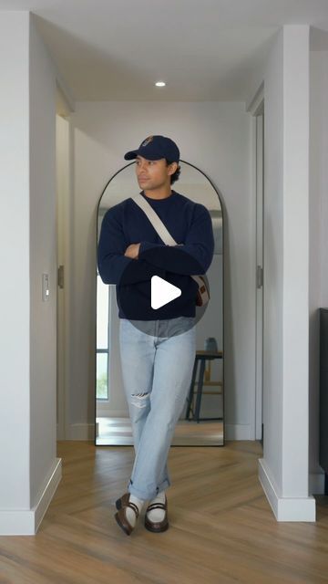 Ethan Kieffer on Instagram: "GRWM styling my Levi’s 501s | simple outfit | details in the caption 🤝🏽  Outfit Breakdown: Jeans: @levis 501 Vest: @sleeperonline  Belt: @gant  Loafers: @dukedexter  Fragrance: @aesopskincare  Knit: @cosstores  Cap: @poloralphlauren  Bag: @jacquemus   - #springfashion #ootd #grwm #simplefits #minimalfashion #summerfashion #easyfashion #oldmoneystyle #minimalhouse1 #bluejeans" 501 Levis Mens Outfit, Jean Levi’s 501 Outfit, Levis Jeans Outfit Men, Ethan Kieffer, 501 Levis Mens, Levis Jeans Outfit, Levis 501 Outfit, 501 Outfit, Levis 501 Men