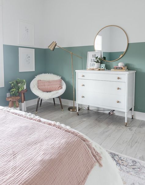 white dresser, mid-century modern chair, fun teen room ideas Spindle Bed, Teen Fun, Bedroom Decor For Teen Girls, Bed White, Teen Girl Room, Teen Girl Bedroom, Pink Accessories, Block Wall, White Furniture