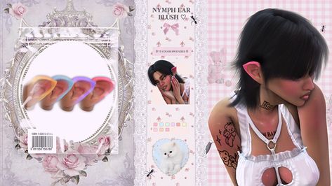 ✞ Nymph Ear Blush 🍼 | Dumbabie on Patreon Sims 4 Dumbabie, Dumbabie Sims, Sims 4 Cc Ears Patreon, Sims4 Ear Preset, Sims 4 Ear Presets, Ts4 Body Blush Cc, Sims 4 Cc Blush Patreon, Sims 4 Ears Cc, Sims 4 Cc Makeup Blush Patreon