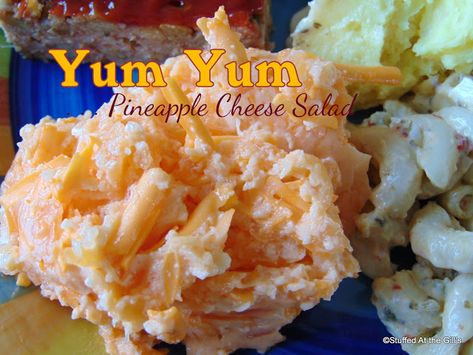 Pineapple Cheese Salad Recipes, Pineapple Cheese Salad, Sunshine Salad Recipe, Veggie Roast, Jello Ideas, Salad Pineapple, Friendsgiving Dessert, Orange Jello Salads, Pineapple Cheese