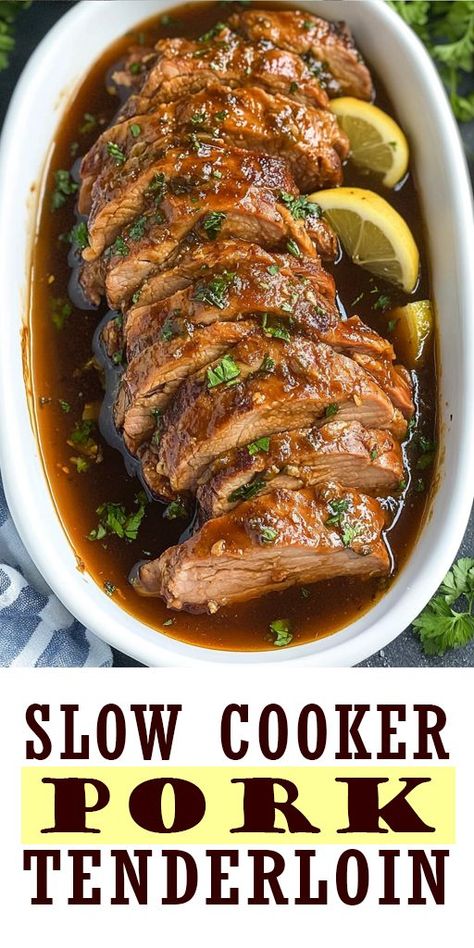 Looking for a simple yet flavorful dinner option? This Slow Cooker Pork Tenderloin is the perfect choice! With its tender texture and mouthwatering seasoning, this dish is great for busy weeknights or family gatherings. 🍽️ Ready to enjoy a flavorful, tender pork dinner? Gather your ingredients and start cooking this Slow Cooker Pork Tenderloin tonight! Your taste buds will thank you! #SlowCookerPorkTenderloin #PorkRecipes #EasyDinner #ComfortFood #SlowCooking #WeeknightMeals#CrockpotRecipes Cooking Pork Loin In Crockpot, Cooking Pork Tenderloin In Crockpot, Best Ever Pork Tenderloin, Pork Roast In Crock Pot Slow Cooker, Beef Tenderloin In Crockpot, Pork Toaster Oven Crockpot, Slow Cook Pork Tenderloin Crock Pots, Recipes For Pork Tenderloin Crock Pot, Pork Loin And Gravy Crock Pot Recipes