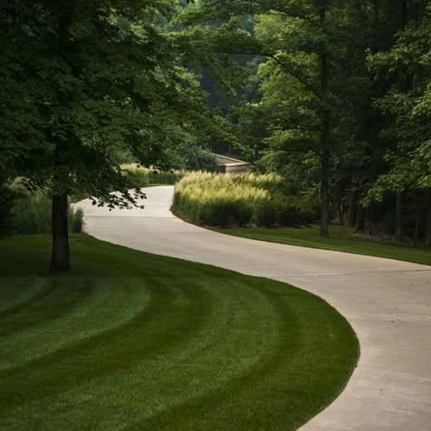 Driveway Entrance Landscaping, Entrance Landscaping, Driveway Entrance, Driveway Design, Driveway Landscaping, Casa Exterior, Dream House Interior, Dream House Exterior, House Goals