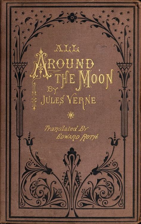 Moon Book, Vintage Book Cover, Victorian Books, Vintage Book Covers, Romantic Books, Antiquarian Books, Antique Book, Vintage Lettering, Book Images