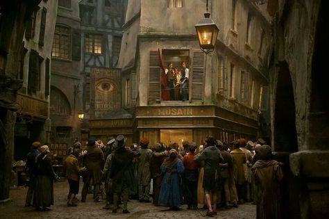 This is in Les miserables... apparently they copied Diagon Alley! Les Miserables Movie, Les Miserables 2012, 2012 Movie, French Revolution, Broadway Musical, Newsies, Victor Hugo, Les Miserables, Phantom Of The Opera