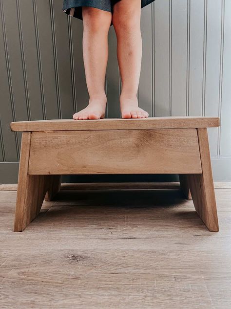 Diy Two Step Stool, Montessori Step Stool, Step Stools Diy, How To Build A Step Stool, Diy Time Out Stool, Diy Small Stool Wood, How To Make A Step Stool, Diy Stepping Stool, Bed Step Stool