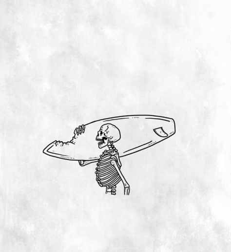 Skeleton On Surfboard Tattoo, Small Surfing Tattoos, Surfer Sleeve Tattoo, Pin Art Tattoo, Fine Line Skateboard Tattoo, Skeleton Surfer Tattoo, Clapboard Tattoo, Surfing Skeleton Tattoo, Surf Tattoo Ideas Men