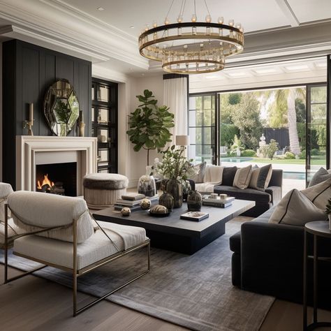 2 Conversation Areas In Living Room, Chic New York Apartment, Hollywood Glam Living Room Luxury, Elegant Formal Living Room, Transitional Interior Design Style Living Room, Montana Fireplace, American Classic Living Room, Square Living Room Layout, American Living Room Design