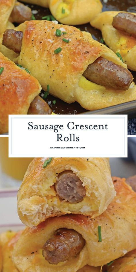 Sausage Crescent, Sausage Crescent Rolls, Crescent Recipes, Amazing Breakfast, Crescent Roll Recipes, Breakfast Idea, Breakfast Of Champions, Best Breakfast Recipes, Brunch Ideas