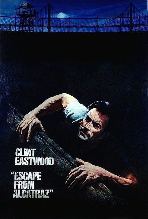 Escape From Alcatraz Poster, Ken Barr, Clint Eastwood Poster, Escape From Alcatraz, Eastwood Movies, Clint Eastwood Movies, Alcatraz Prison, Historical Movies, Best Movie Posters